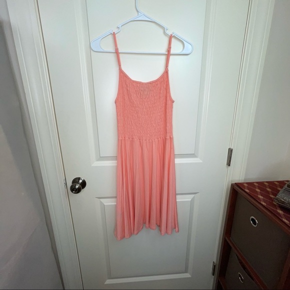 Angie Smocked Knit Swim Cover Up Mini Dress S - Picture 8 of 12